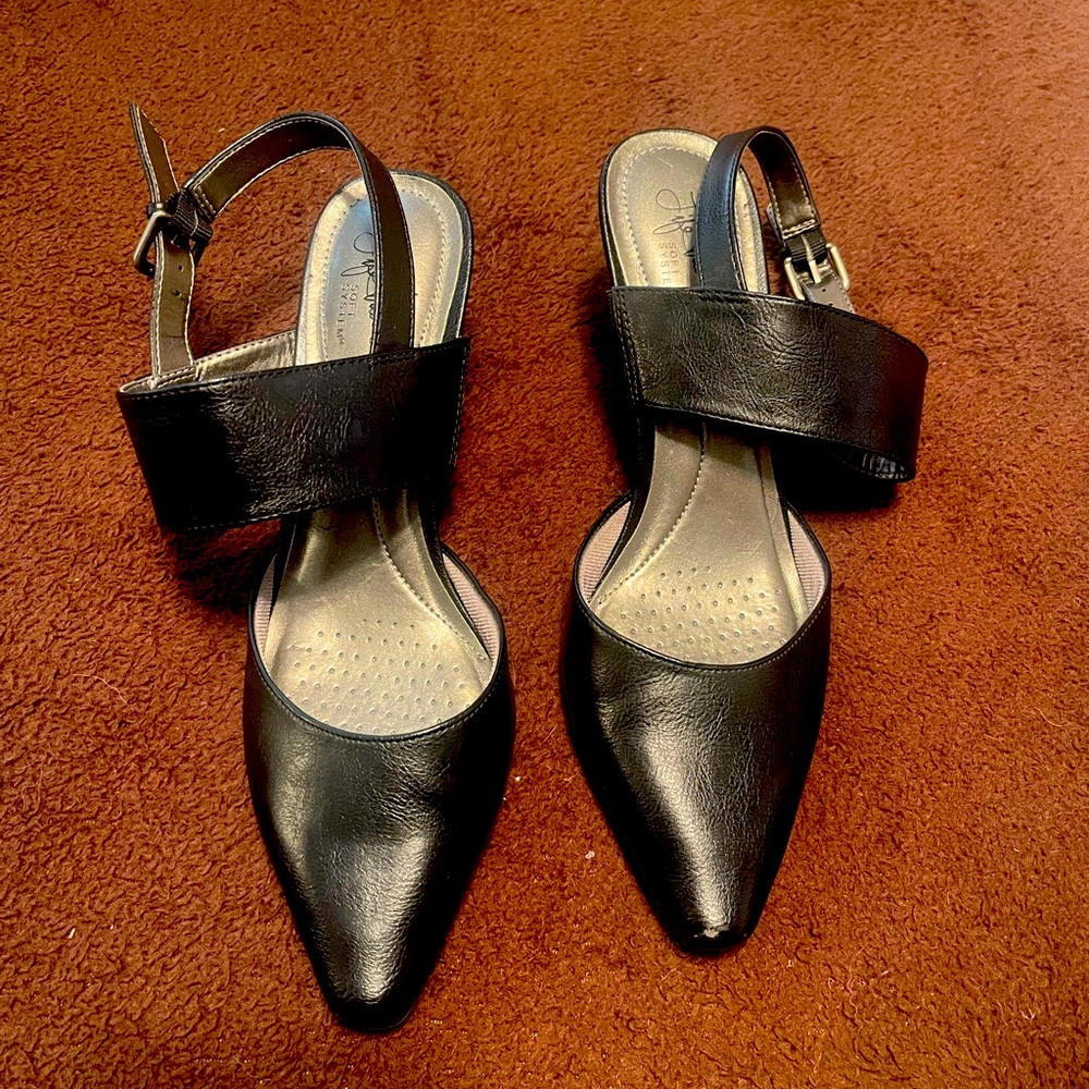 Life Stride Black Slingback Heels